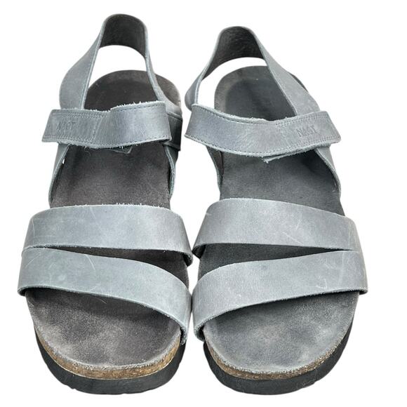 NAOT Women's Kayla Grey Leather Strap Sandals Size 41 US 10 - Picture 7 of 11